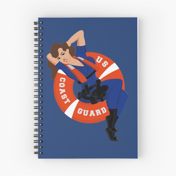 Item preview, Coast Guard Lifering Brunette Pinup designed and sold by AlwaysReadyCltv.