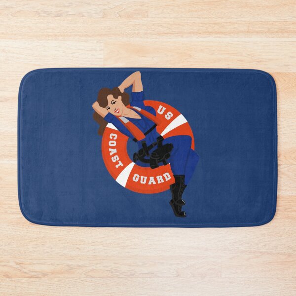 Item preview, Coast Guard Lifering Brunette Pinup designed and sold by AlwaysReadyCltv.