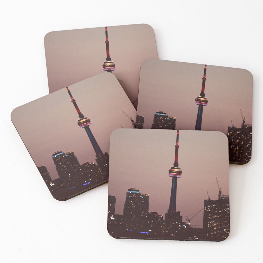 Toronto by Night By Yannis Lobaina Coasters (Set of 4)