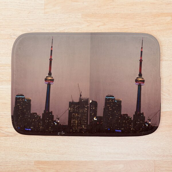Toronto by Night By Yannis Lobaina Bath Mat