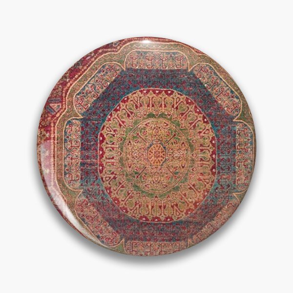 Item preview, Bohemian Medallion IV // 15th Century Old Distressed Red Green Coloful Ornate Accent Rug Pattern designed and sold by vintagepatterns.