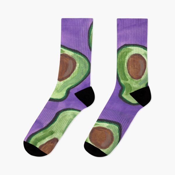 Item preview, Avocado and Purple Watercolor Print designed and sold by ArtsyRabbit.
