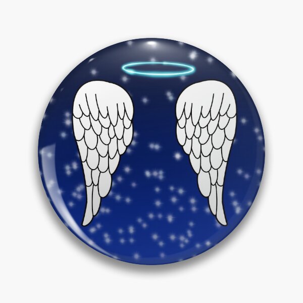 Aperçu de l'œuvre Ailes d'ange et halo sur fond étoilé créée et vendue par leeaparker.