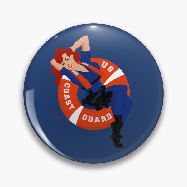 Item preview, Coast Guard Lifering Red Pinup designed and sold by AlwaysReadyCltv.