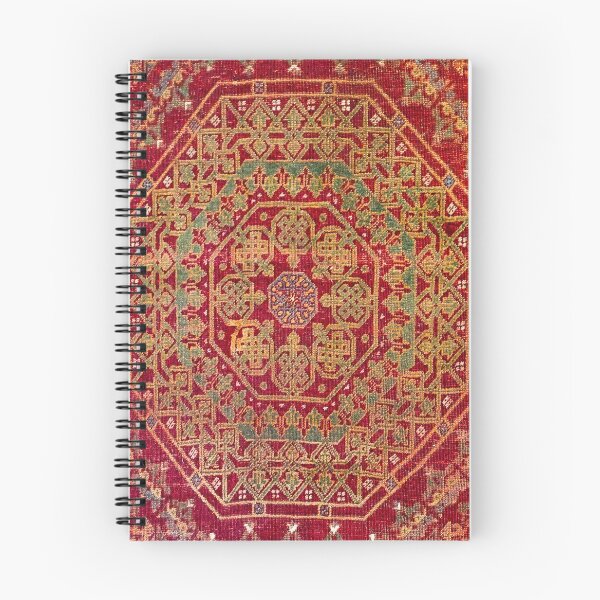 Item preview, Bohemian Medallion VII // 15th Century Old Distressed Red Green Coloful Ornate Accent Rug Pattern designed and sold by vintagepatterns.