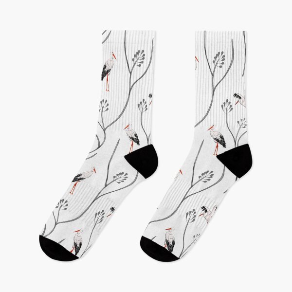 Item preview, Stork floral pattern designed and sold by MariaMarinova.