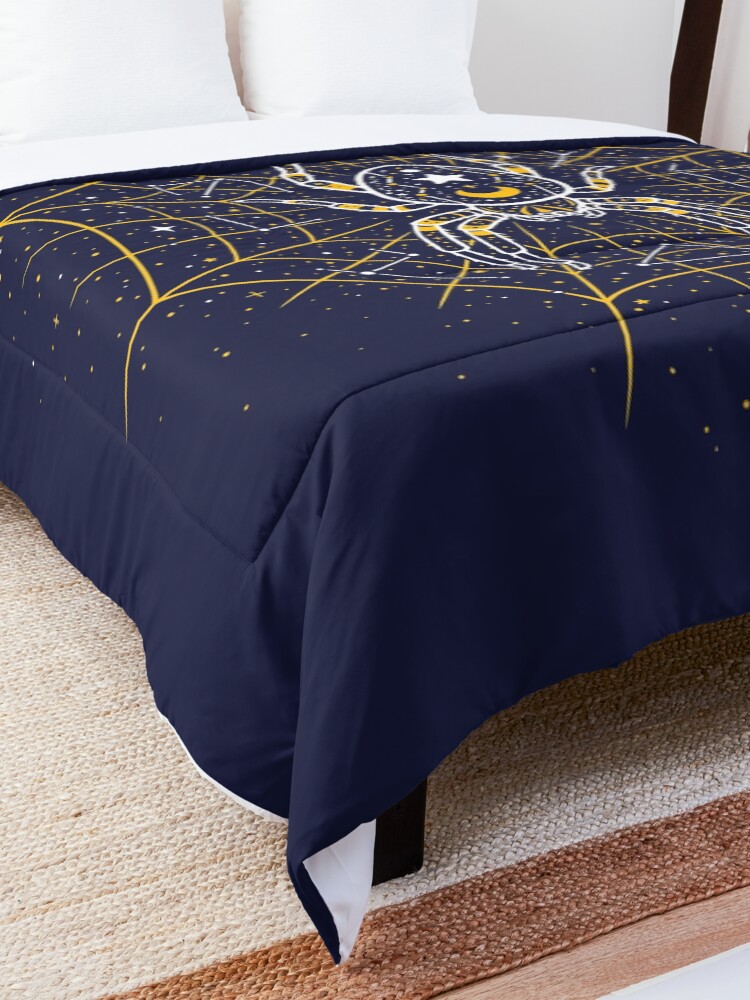 Alternate view of Celestial Spider on Starry Web Comforter