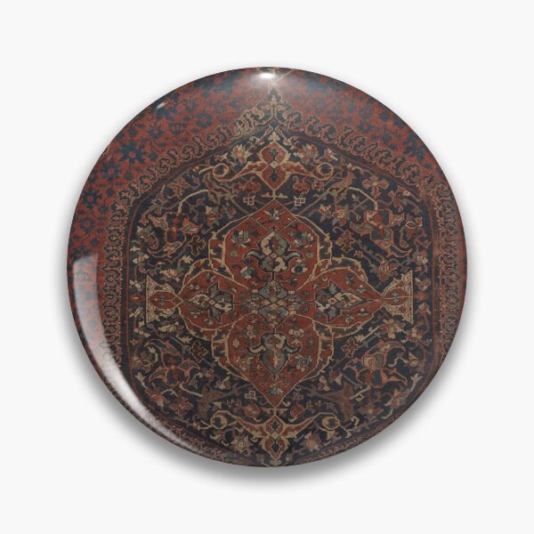 Item preview, Boho Chic Dark I // 17th Century Colorful Medallion Red Blue Green Brown Ornate Accent Rug Pattern designed and sold by vintagepatterns.
