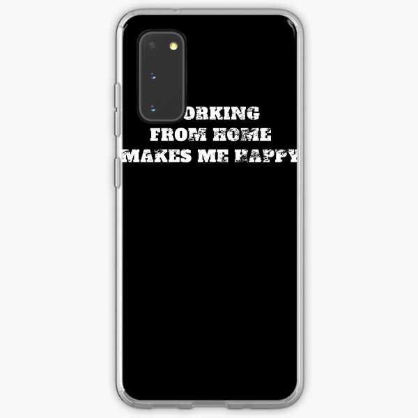 Working From home makes me happy remote work Retro Vintage Samsung Galaxy Soft Case