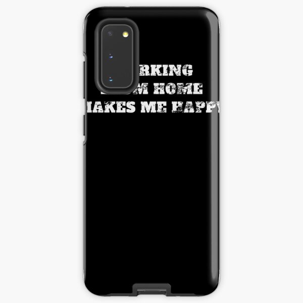 Working From home makes me happy remote work Retro Vintage Samsung Galaxy Tough Case