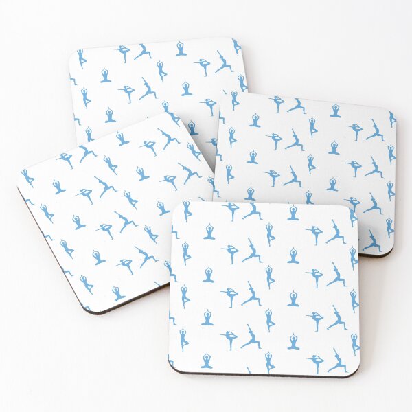 Item preview, 4 Yoga Poses in blue designed and sold by Rocky Designs.