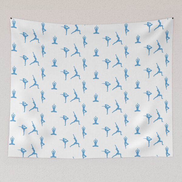 Item preview, 4 Yoga Poses in blue designed and sold by Rocky Designs.