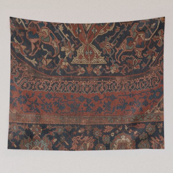 Item preview, Boho Chic Dark III // 17th Century Colorful Medallion Red Blue Green Brown Ornate Accent Rug Pattern designed and sold by vintagepatterns.