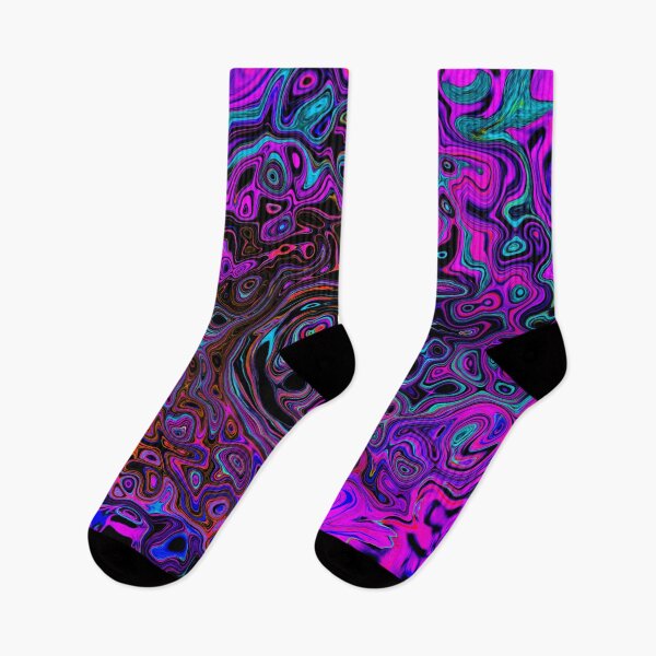 Item preview, Trippy Black and Magenta Retro Liquid Swirl designed and sold by myrubiogarden.