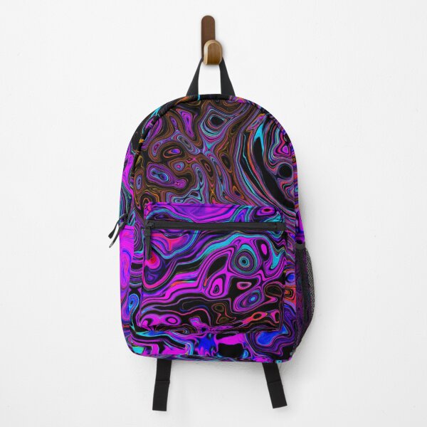 Item preview, Trippy Black and Magenta Retro Liquid Swirl designed and sold by myrubiogarden.