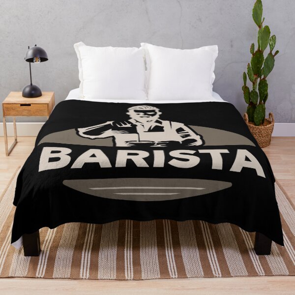 Item preview, Barista with coffee on black designed and sold by coffeeapparel.