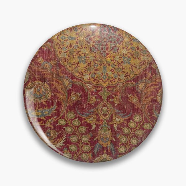 Item preview, Boho Funky III // 16th Century Distressed Red Green Blue Flowery Colorful Ornate Rug Pattern designed and sold by vintagepatterns.
