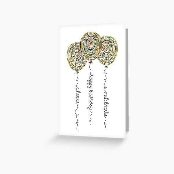Happy Birthday Balloons Greeting Card