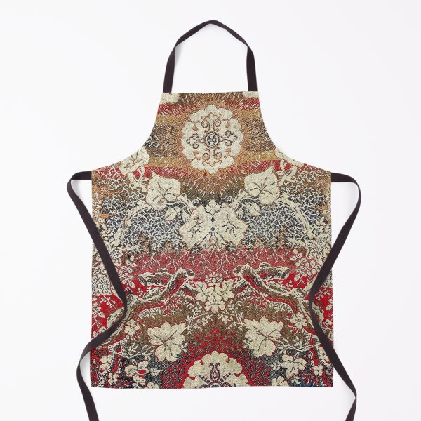 Item preview, Botanical Embroidery II // Flowery Colorful Red Blue Green Yellow Tan Ornate Accent Rug Pattern designed and sold by vintagepatterns.