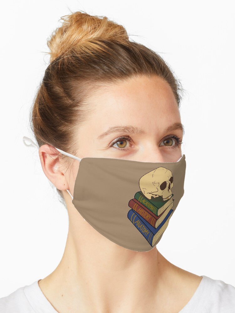 Dark Academia Skull on Stack of Books Sticker for Sale by easears