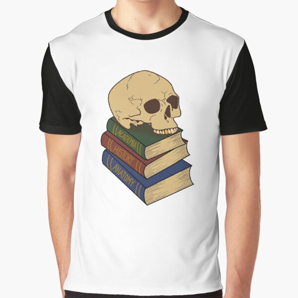 Dark Academia Skull Clothing for a College student' Sticker