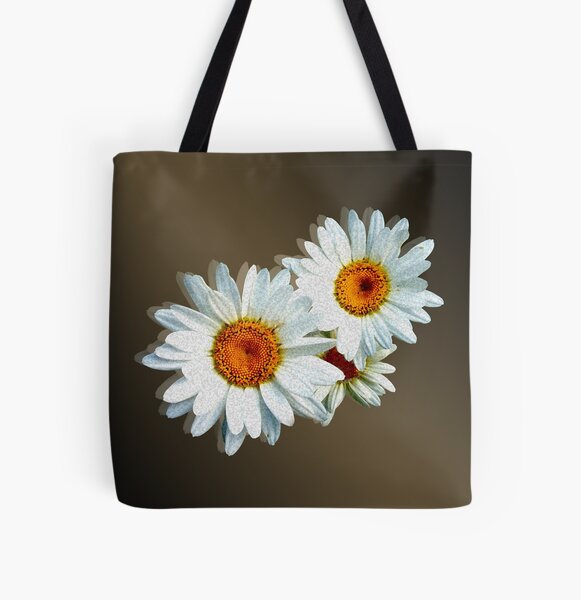 Daisies All Over Print Tote Bag