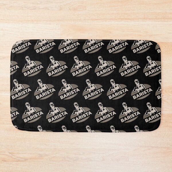 Item preview, Barista making coffee, black pattern designed and sold by coffeeapparel.
