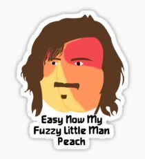 Fuzzy Little Man Peach Sticker