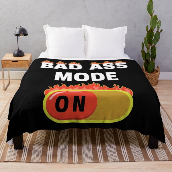 Item preview, Bad Ass Mode On in White designed and sold by LotusBlue77.