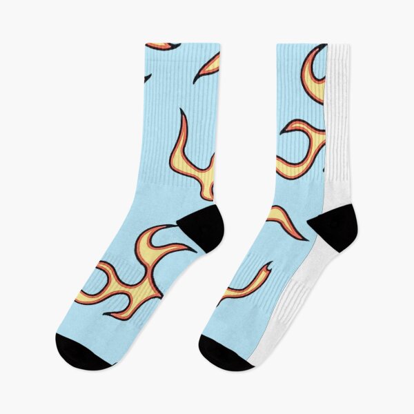 Item preview, pastel blue flame print designed and sold by simptrash.