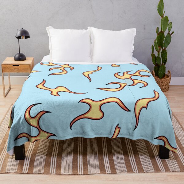 Item preview, pastel blue flame print designed and sold by simptrash.