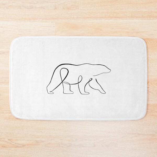 Item preview, One Line Polar Bear Walking, Minimal Line Art designed and sold by KaelaRebeccaArt.