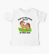 Born Year of The Horse Baby 2014 Baby Tee