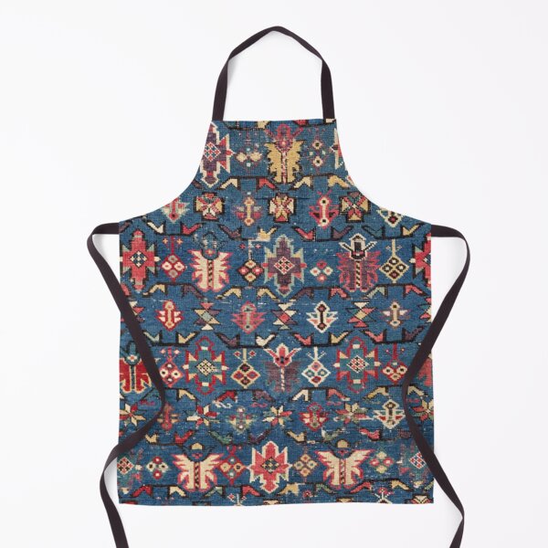 Item preview, Cobalt Blue Khyrdagyd // 19th Century Authentic Colorful Yellow Red Aztec Butterfly Accent Pattern designed and sold by vintagepatterns.
