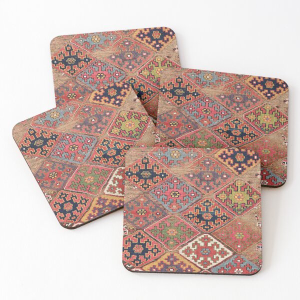 Item preview, Colorful Diamond Stars // 19th Century Colorful Ornate Accent Pattern designed and sold by vintagepatterns.