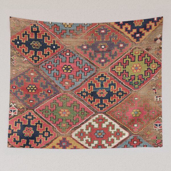 Item preview, Colorful Diamond Stars // 19th Century Colorful Ornate Accent Pattern designed and sold by vintagepatterns.