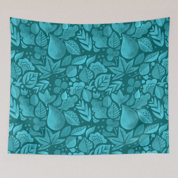 Item preview, Psychedelic Forest Pattern - Turquoise and Teal designed and sold by TheCurioTable.