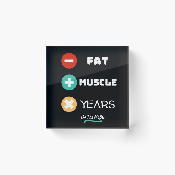 Item preview, SUBTRACT FAT, ADD MUSCLE, MULTIPLY YEARS designed and sold by CoachEkong.