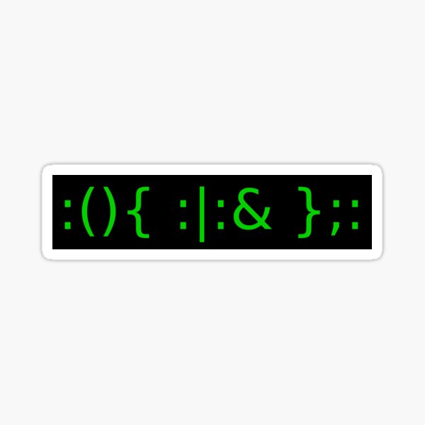 Fork Bomb - Green Sticker