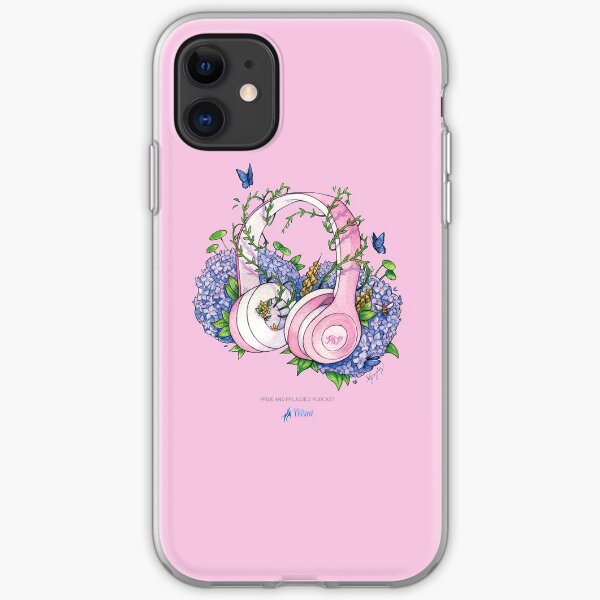 Pride and Prejudice Podcast Headphones Pink iPhone Soft Case