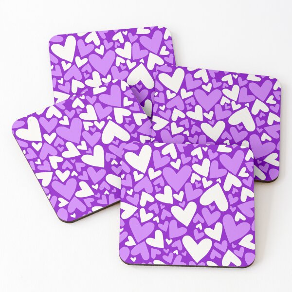 Item preview, Purple and White Hearts pattern designed and sold by digikim.