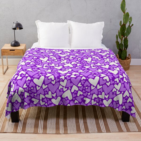 Item preview, Purple and White Hearts pattern designed and sold by digikim.