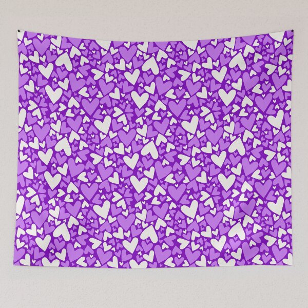 Item preview, Purple and White Hearts pattern designed and sold by digikim.