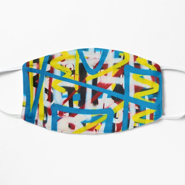 Layered City - graffiti bomb colorful abstract Mask