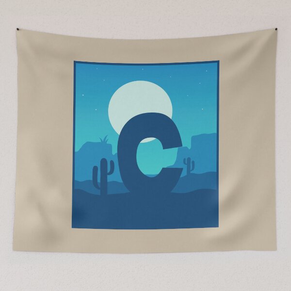 Item preview, Letter C - Blue Sky at Night designed and sold by pixelinga.