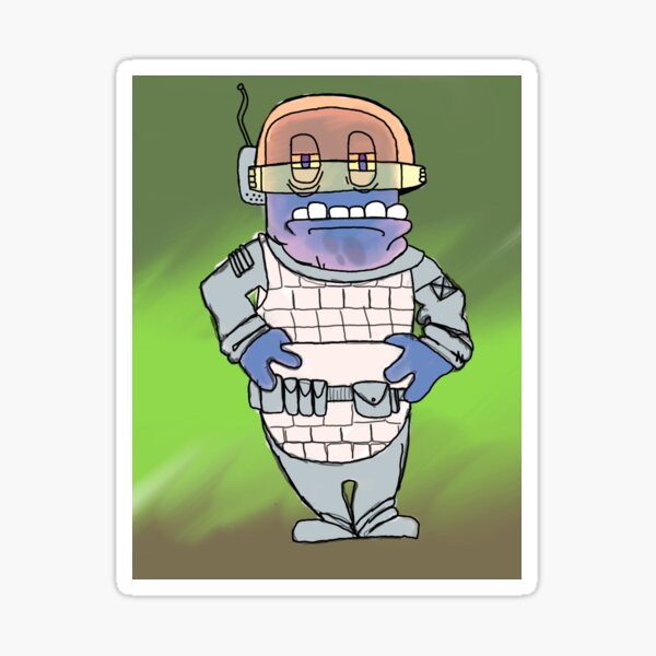 Purple Alien Sticker