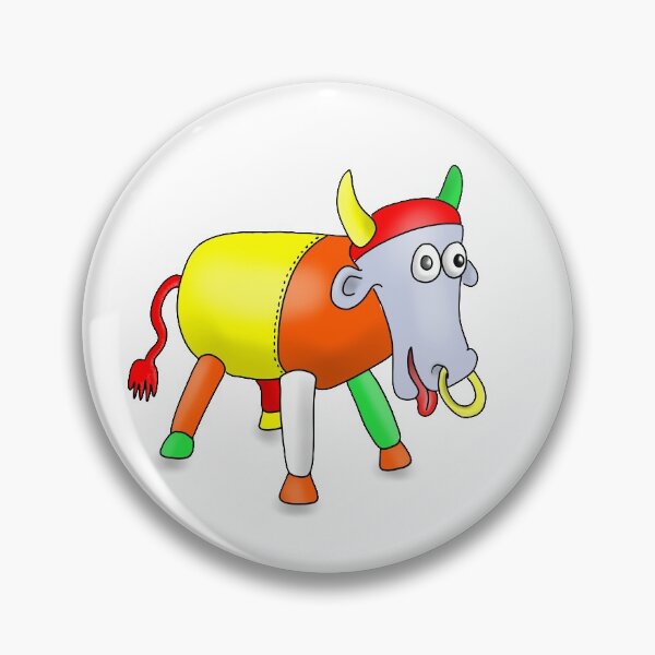Item preview, Steel Drum Colourful Yellow cow designed and sold by Stus RoadTrips.