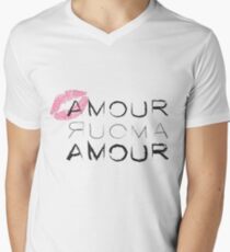Kiss Amour T-Shirt mit V-Ausschnitt für Männer
