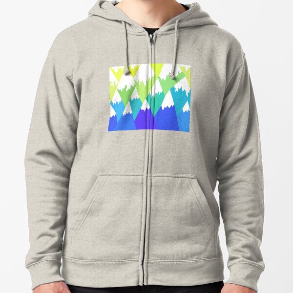 Snow capped mountains Zipped Hoodie