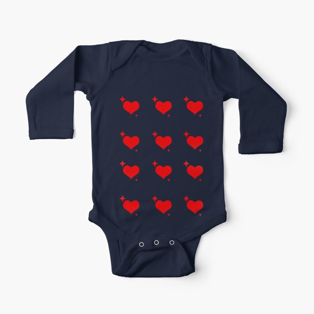 707 Hearts Baby One Piece By Kireikoami Redbubble